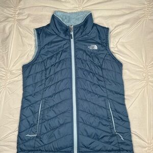 The North Face Reversible Blue Puffer Vest